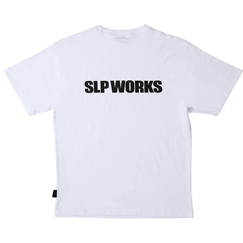 バックロゴTシャツ/ホワイト│SLP WORKS